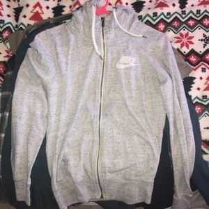 grey nike full zip jacket